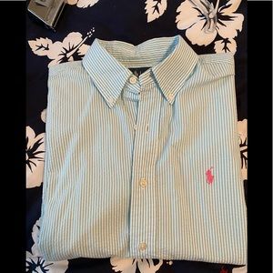 Ralph Lauren Short Sleeve Seersucker Shirt L